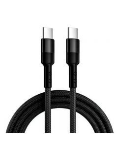 2m Length Nylon Braided USB-C Charging Cable - Black