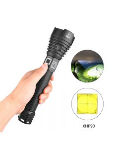 UKCA High Quality USB Rechargeable Flashlight P90 LED Torch Zoomable Super Bright Torch