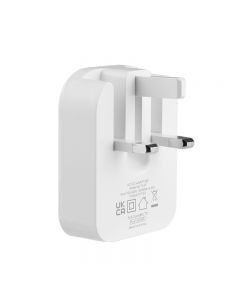 TH31 Foldable Dual USB Port UK Charger Adaptor- White