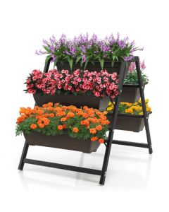 3-Tier Vertical Raised Garden Bed with 5 Plant Boxes