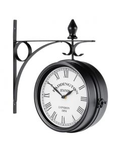 Vintage Wall-Mounted Double-Sided Wall Clock for Indoor and Outdoor