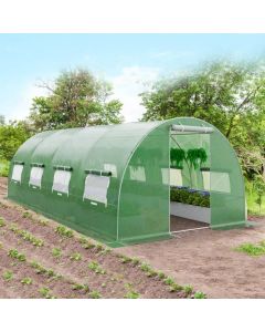 600 x 300 x 200 cm Walk-in Greenhouse with 2 Zippered Doors