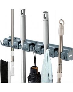 Wall-Mounted Broom Holder with 6 Expansion Screws