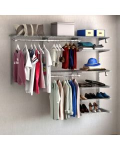 Wall Mounted Closet System with Hanging Rod for Bedroom