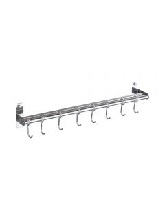 Wall Mounted 8 Hooks Utensils Holder Hanging Rack for Kitchen Cupboard - Length 50cm