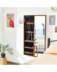 Wall-mounted Jewellery Storage Cabinet with Full-Length Mirror
