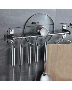 Kitchen Cupboard Wall Mounted Tool Utensils Hanging Rail Rack and Holder