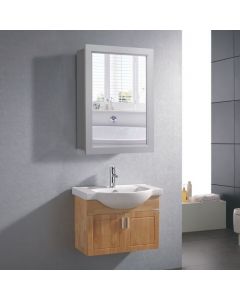 Adjustable Wall Mounted Storage Cupboard with Mirror for Bathroom