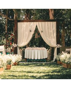 10 Pieces Round Washable Tablecloth for Wedding Dining Party