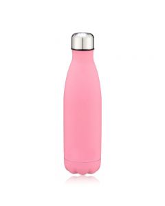 Rubber Paint 500ML Water Flask Stainless Steel Double Wall Vacuum Insulated Keep Hot and Cold Water Bottle - Matte Pink