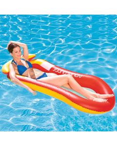 Inflatable Floating Water Hammock Pool Lounger Swimming Mattress Beach Recliner - Red