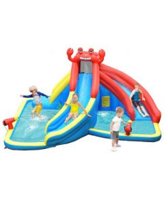 Crab Themed Water Slide Bounce House with Climbing Wall without Blower