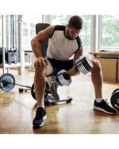 Weight Adjustable Dumbbells with Tray Anti-Slip Handle for Home Gym
