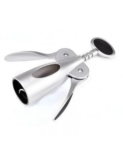 Heavy Metal Wine Bottle Opener with Side Grip 17 cm Silver Matte Coating Perfect Wine Gift