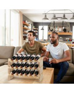 6 Tier Wine Rack with stackable Design for 36 Bottle