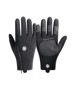 Winter Windproof Warm Gloves Thermal Touch Screen Gloves for Men and Women - Black XL