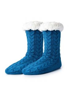 Winter Ladies Non Slip Soft Cozy Slipper Socks Fleece Lined Fluffy and Furry Knitted Warm Home Socks
