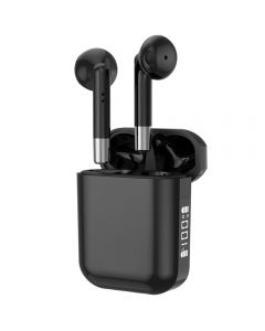 Wireless Bluetooth 5.3 In-Ear Earphones Battery LED Display for iPhone Samsung Android Phones - Black