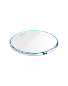 15W Fast Charging Pad Wireless Charger Type C Interface - White