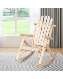 Solid Wood Rocking Chair Rustic Home Rocker Chair for Resting