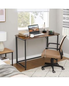 Folding Industrial Wooden Computer Desk for Home Office Study Work