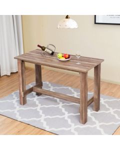 Wooden Dining Table Large Computer Desk with Hollow Design