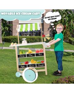 Wooden Pretend Play Kids Grocery Store with Chalkboard
