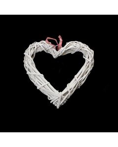 3x Straw Wooden Heart Shaped Hanging Garland Home Decor Household Decoration 10/14/20cm