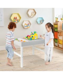 3-in-1 Wooden Kids Activity Table with Reversible and Removable Tabletop