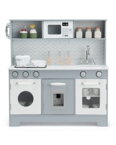 Wooden Pretend Kitchen Toys for Kids with Accessories