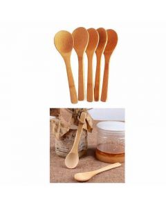 5 pcs Small Wooden Spoon Utensil for Condiments and Seasoning Long 12.5cm