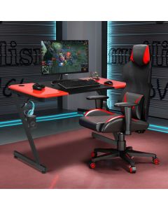 Z-Shaped Carbon Fiber Surface Gaming Desk