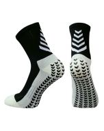 Anti Slip Football Socks Athletic Long Socks Absorbent Sport Grip Socks - Black