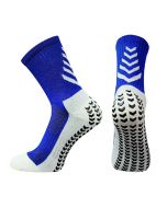 Anti Slip Football Socks Athletic Long Socks Absorbent Sport Grip Socks - Blue