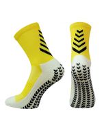 Anti Slip Football Socks Athletic Long Socks Absorbent Sport Grip Socks - Yellow