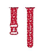 Christmas Silicone Sport Band Wrist Strap Pattern Auspicious Christmas for iWatch 38/40/41mm
