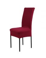 Universal  Stretch Removable Dinning Room Office Hotel Stool Chair Cover - Wine Red