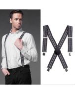 50MM Adjustable Plain Customs Mens Braces Suspenders Heavy Duty Trouser Elastic