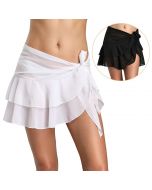 Bikini Cover Up Swimwear Sheer White