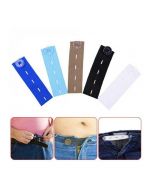 Adjustable Elastic Waist Extenders with Button Waistband Expander Set for Jeans Pant Shorts Trousers - Khaki
