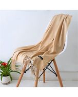 Ladies Cashmere Scarf Cashmere Wool Shawl Soft Large Thick Warm Winter Wrap - Khaki