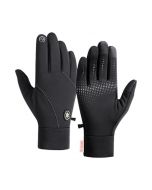 Mens Winter Warm Windproof Anti-slip Thermal Touch Screen Ski Gloves - 2XL Black