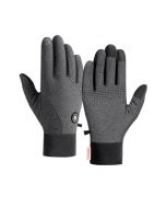Mens Winter Warm Windproof Anti-slip Thermal Touch Screen Ski Gloves - M Grey