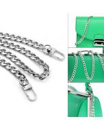 Bag Metal Flat Chain Replacement Strap for Handbag Purse - Silver