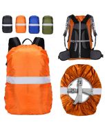Outdoor Reflective Function Waterproof Dustproof Backpack Rain Cover Shoulder Bag Cover Orange - S