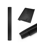 3D Carbon Fiber Vinyl Film Wrap Sheet Auto DIY Sticker Car Decal - Black