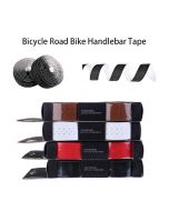 Handlebar Tape Bike Bicycle Road Sports Cork Grip Wrap Ribbon Tape and Bar Plug Handlebar Tape - Black