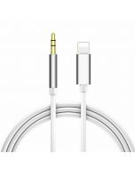 Car Aux 8 pin to 3.5mm Audio Connector Cable for iPhone 7/8/11 - Silver