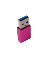 USB-C Female to USB-A Male Adapter - Hot Pink