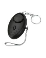 130db Personal Panic Rape Alarm Keyring Loud Sound Safety Security - Black